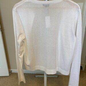 Ann Taylor Elegent Lightweight white Dress Cardigan -  Medium